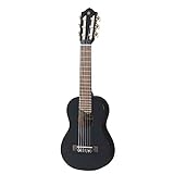 Yamaha GL1 Guitalele, Mini guitarra de madera con las dimensiones de un ukulele, escala de 17 pulgadas, 6 cuerdas de nylon, color Negro