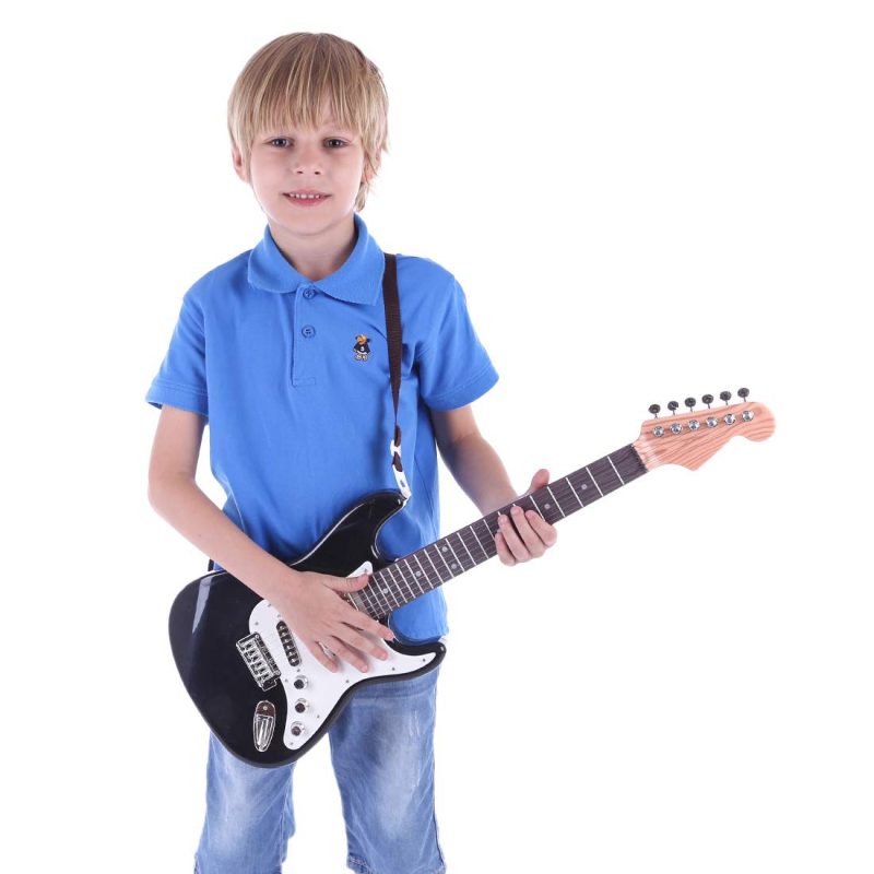 RedCrab Guitares Musicales pour Enfants, Guitares Électriques Intelligentes sans Cordes avec Platine DJ, Bluetooth et Lumières, Ensemble de Guitares Jouets pour Débutants dans I'éducation Music